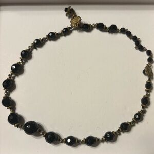 Miriam Haskell Rare Elegant Black Beaded Necklace